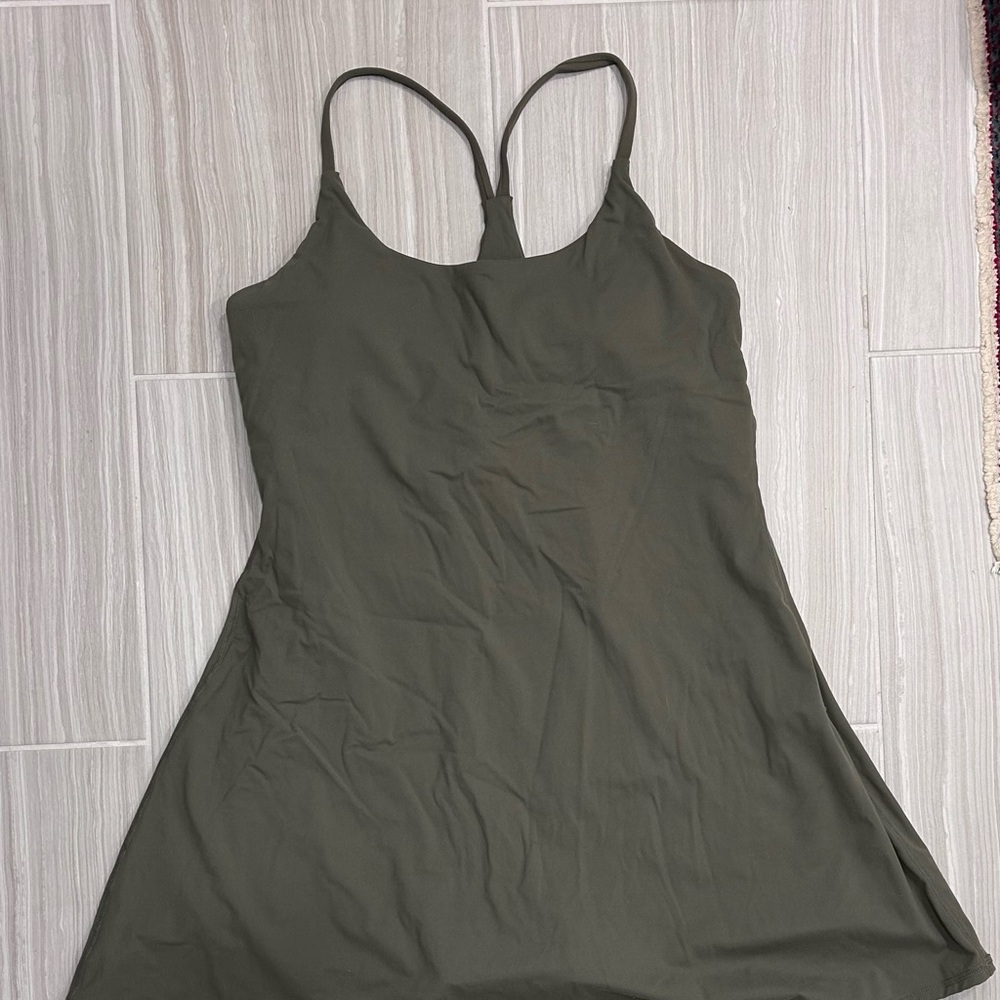 HALARA Olive Green Casual Dress